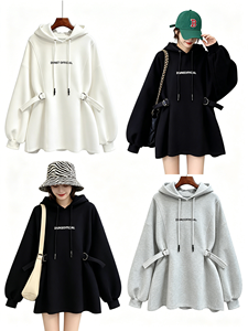 Pull-over ample en laine épaisse et confortable pour <span class=keywords><strong>femme</strong></span>, style coréen, automne-hiver, avec capuche imprimée 3D personnalisée, <span class=keywords><strong>grande</strong></span> <span class=keywords><strong>taille</strong></span>, pull de sport - Product Image 1