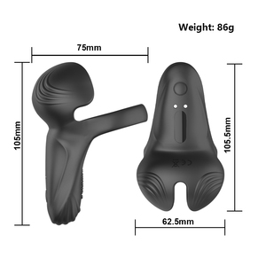 <span class=keywords><strong>Anillo</strong></span> Vibrador Eléctrico Recargable de Silicona para Masturbación Masculina, <span class=keywords><strong>Anillo</strong></span> de Retraso para Hombres, Dispositivo de Bienestar Íntimo - Product Image 2