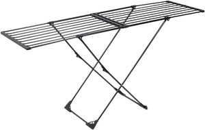 Estante de secado de ropa de <span class=keywords><strong>metal</strong></span> de organización de 18M con estantes de secado plegables de plástico de hierro estante de ropa de viaje de pie - Product Image 2