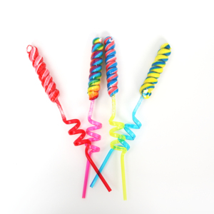 Fabrika doğrudan satış özel toptan renkli meyve lezzet uzun çubuk sert şeker büküm lolipop - Product Image 2