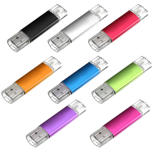 2 in 1 Usb Flash Drive Metal Otg 2.0 3.0 U Disk Customizable Logo Usb c Stick with 8gb to 1tb Memory Available in 32gb 16gb