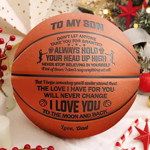 Most Trend To MY Son PU leather Basketball Ball Birthday Gift Ball Basketball Training Basketball Size 7