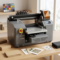 Kompakter Digitaler Tx800 Dx7 Xp600 UV-Flachbettdrucker A3 Automatischer Mehrfarbiger Etiketten- & Kartendrucker für Glas, Metall, Keramik