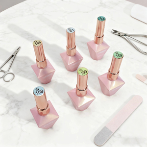 Set Professionale di Smalto Gel FZN TPO Free, Kit Gel UV Senza HEMA Colore Verde per Uso in Salone e Domestico, Prezzo all'Ingrosso con Custodia - Product Image 2