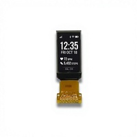 Pantalla OLED Monocromática de 0.78 Pulgadas, Blanca, PMOLED 128x80, 12.13x23.6x1.22, 4 Cables, SPI, FPC, Conector SH1107, 220 Cd/m2, COG, Iluminante