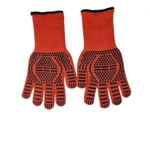 Gants en gel de silice ignifuges résistants à la chaleur pour barbecue à 500 degrés, antidérapants, colorés, style imprimé en aramide, en stock - Product Image 4