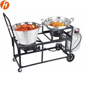 Estufa de Gas propano para exteriores de 2 quemadores, cocina de soporte de alta presión para patio trasero, cocina, Camping, elaboración casera, enlatado de langosta - Product Image 1