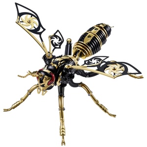 Modelo de Avispa Mecánica Steampunk, Kit de Ensamblaje de Rompecabezas 3D de PVC, Figura de Insecto Dorado, Coleccionable, Decoración Unisex para el Hogar, Oficina o Escritorio, Regalo - Product Image 2