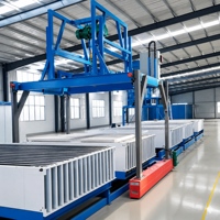 Machine semi-automatique multifonctionnelle pour panneaux muraux en béton léger GFRC à noyau creux et emboîtables, pour moulage horizontal