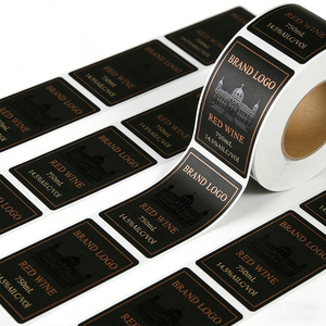 Étiquettes <span class=keywords><strong>de</strong></span> <span class=keywords><strong>vin</strong></span> <span class=keywords><strong>de</strong></span> luxe personnalisées en papier texturé, étiquettes privées avec estampage à chaud doré et finition UV pour une image <span class=keywords><strong>de</strong></span> marque élégante, marque haut <span class=keywords><strong>de</strong></span> gamme PT - Product Image 4