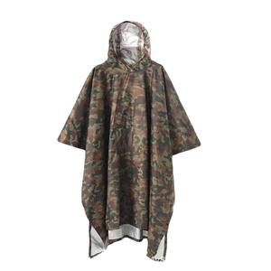 Poncho imperméable Woqi léger avec capuche pour la randonnée, le camping, usage extérieur unisexe adulte, motif camouflage - Product Image 1