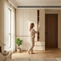Armoire de chambre moderne autoportante en bois durable, grande capacité, écologique, mobilier pour la maison, appartement, hôtel, villa, personnalisable
