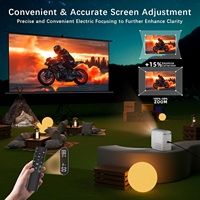 Mini Proyector Portátil para Teléfono, WiFi 6, BT 180 °   Proyector Inteligente para Exteriores con Soporte Giratorio, Resolución 1080P 4K HD, Corrección Trapezoidal Automática