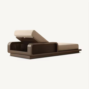 Chaise longue minimaliste moderne pour l'extérieur en alliage d'aluminium directement <span class=keywords><strong>de</strong></span> l'usine pour la piscine, la plage et le <span class=keywords><strong>bain</strong></span> <span class=keywords><strong>de</strong></span> <span class=keywords><strong>soleil</strong></span>. - Product Image 4
