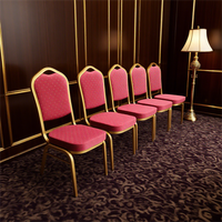 Chaise de banquet empilable en métal pour mariage, événement, salle à manger, restaurant, location, église, conférence