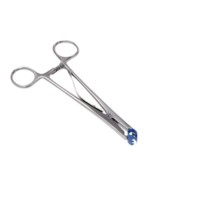 Surtechs Pince chirurgicale à embout en silicone atraumatique, à poignée annulaire, pour pansements et tampons, certifiée CE Classe I, manuelle - Product Image 1
