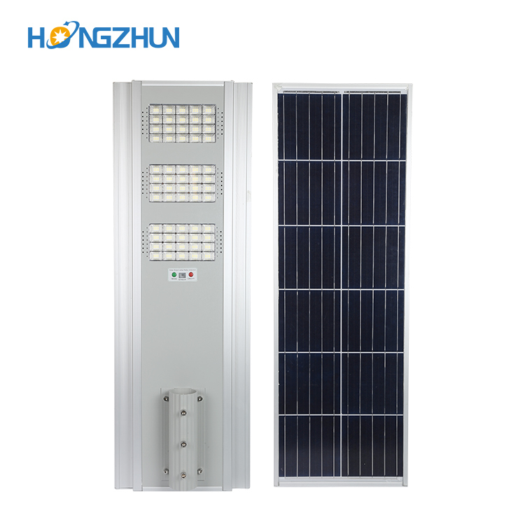 Sensor inteligente IP65 impermeable al aire libre de 100w 150w 200w todo en uno integrado Luz de calle solar led