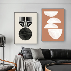 Ruicheng décor à la maison toile œuvre ensemble mur Art imprime toile peinture Style nordique <span class=keywords><strong>Morandi</strong></span> couleur bloc Logo personnalisé 500 pièces - Product Image 2