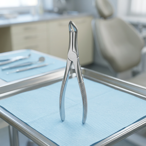 คีมถอนฟัน BK Industries รุ่น Fig 50A สำหรับถอนรากฟันส่วนบน ด้ามจับแบบมีลายกันลื่น สีเงิน ใช้งานด้วยมือ ได้รับการรับรองมาตรฐาน CE สำหรับเครื่องมือผ่าตัดทางทันตกรรม ระดับ Class II - Product Image 3