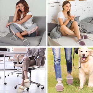 Chaussons d'intérieur en fourrure moelleuse et chaude, à motif rayé, à semelle épaisse, personnalisés et en gros, de la marque <span class=keywords><strong>ZLM</strong></span>, pour l'hiver 2025 - Product Image 2