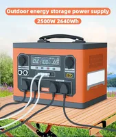 2500W Grande Capacité 2640Wh Centrale Électrique LiFePO4 Générateur Solaire Multi-Fonction Charge d'Urgence Centrale Électrique Portable Voiture