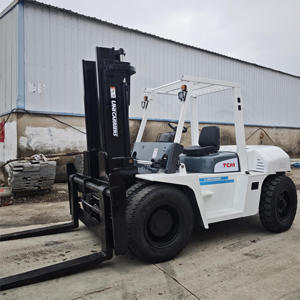 En stock, disponible à bas prix : Chariot élévateur TCM 90 % neuf, modèles TCM 80, 70, 50, 8 tonnes, 7 tonnes, 5 tonnes, avec mât à 2 ou 3 étages et déplaceur latéral. - Product Image 5