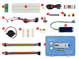 Kit de base Raspberry Pi Pico, kit d'apprentissage de la programmation MicroPython, kit d'entrée de gamme, préparé pour Pico K460 - Product Image 2