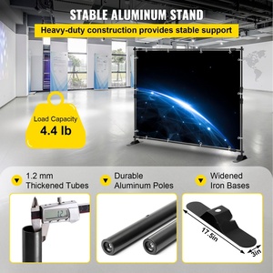 2.4m 3m Alüminyum Alaşımlı Fotoğraf Arka Plan Standı Fotoğraf Arka Plan Bezi Braketi Asma Çubuğu Canlı Yayın Yeşil Ekran Kumaşı - Product Image 2
