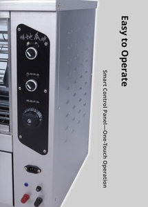 Commercial Electric Deck Oven Stainless Steel Dual Chamber Baking Machine Knob <b>Control</b> Adjustable <b>Thermostat</b> For Bakery Indoor U - Product Image 4