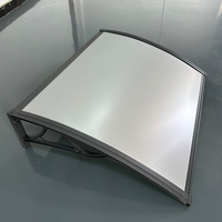 Auvent fixe mural pour fenêtre, auvent extérieur en polycarbonate, cadre en aluminium, imperméable, résistant aux UV, taille personnalisée manuelle