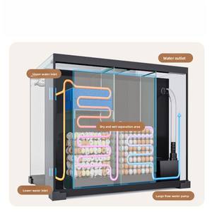 <span class=keywords><strong>Aquarium</strong></span> YEE ultra-transparent à angle droit, filtration arrière silencieuse intégrée, <span class=keywords><strong>aquarium</strong></span> écologique anti-saut pour la maison, la chambre et le bureau - Product Image 3