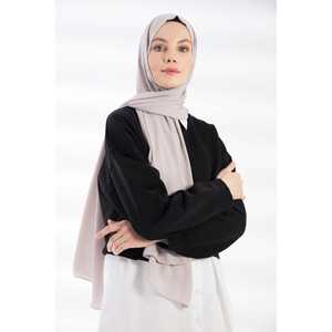 ผ้าคลุมไหล่ถักเนื้อเครปสีเบจทราย - Product Image 2