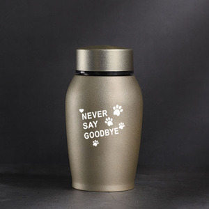 Urna Memorial de Aço Inoxidável para Cinzas de Animais de Estimação (Cães e Gatos) - Artigos Funerários com Design Clássico NEVER SAY GOODBYE - Product Image 3