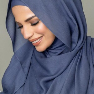 Châle modal uni de haute qualité 180*70cm avec <span class=keywords><strong>écharpe</strong></span> en jersey de coton assortie Hijab pour femmes musulmanes - Product Image 4