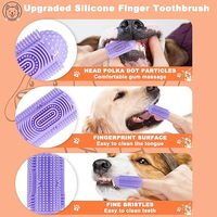 Lot de 4 brosses à dents en silicone antibactériennes pour animaux de compagnie, pour l'hygiène dentaire canine