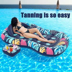 Materassino Gonfiabile in PVC <span class=keywords><strong>per</strong></span> Adulti, Tappetino Galleggiante <span class=keywords><strong>per</strong></span> Prendere il Sole, Zattera <span class=keywords><strong>per</strong></span> Relax all'Aperto, Lettino Galleggiante <span class=keywords><strong>per</strong></span> Piscina - Product Image 4