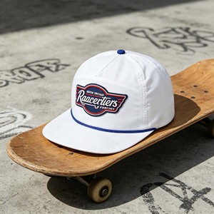 High Quality 5-panel Flat Brim Cotton <b>Rope</b> Sporty Snap Back Hat With Customized Embroidery Wholesale Oem Outdoor Caps - Product Image 1