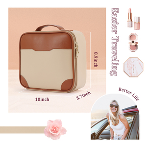 Multifunctional Travel <b>Makeup</b> Storage Bag Portable Handheld Cosmetic Bag with Zipper Pocket Toiletry Jewelry Organizer Bags - Product Image 5