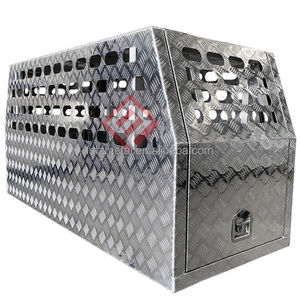 Cage à chien en aluminium diamantée à double porte, personnalisée en usine, pour ATV, Ute, camion, remorque - Product Image 3