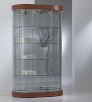 Vitrine en verre incurvée avec éclairage LED pour trophées