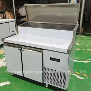 Comptoirs de préparation de réfrigérateur commerciaux Comptoirs de préparation de salade de pizza Préparateur Réfrigérateur Réfrigéré Pré Table <span class=keywords><strong>Saladette</strong></span> - Product Image 4