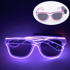 EL Wireless LED luce-Up Neon moda occhiali di plastica incandescente Wedding Club puntelli e <span class=keywords><strong>bomboniere</strong></span> per uomini e donne - Product Image 6