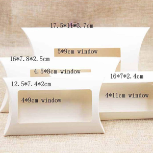 Tùy Chỉnh Logo Giấy Kraft Lớn Gối Hộp Với Die Cut Xử Lý/Cửa Sổ - Product Image 4