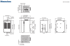 Switch Ethernet Industriale Non Gestito Advantech EKI 5726NI a 16 Porte Gigabit con ProView - Product Image 4