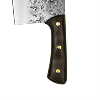 Couteau de cuisine chinois de haute qualité à manche en bois de 7,5 pouces, personnalisé pour les chefs professionnels, un couteau de boucher.