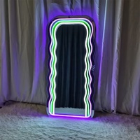 Enseignes au néon miroir néon Infinity enseignes au néon personnalisées pour décoration murale de mariage