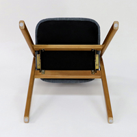 Chaise de salle à manger moderne pliable en bois massif, chaise pliante en bois rembourrée en tissu pour salle de réunion, maison, restaurant