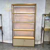 Vitrina de Exhibición MASTER de Múltiples Niveles, Gran Capacidad, Transparente, con Marco de Acero Inoxidable, para Exhibición de Joyas y Muestras