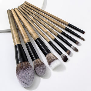 Meilleures ventes, Ensemble de pinceaux de maquillage plats de luxe, Pinceau personnalisé pour les yeux et les sourcils avec correcteur, Meilleure vente - Product Image 1