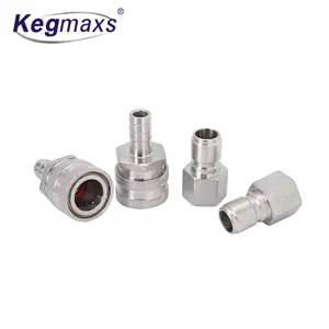 Kegmaxs-conector rápido de acero inoxidable G1/2, adaptador de barril de cerveza, accesorio de fermentación para el hogar